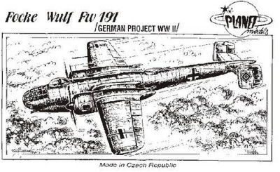 Focke-Wulf Fw 191 Focke-Wulf Fw 191 von Planet Models