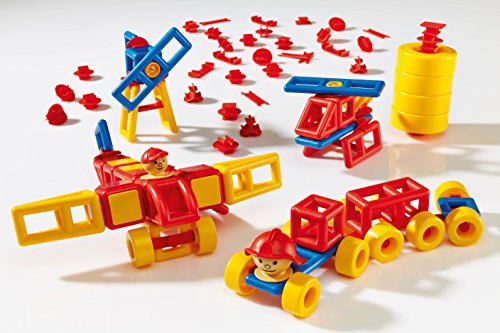 Plasticant Mobilo Standard-Set, 120 Teile - Kreatives Konstruktionsspielzeug made in Germany - bauen, spielen, lernen für Kinder 3 - 8 Jahre, Gelb , Rot , Blau von ToyCentre