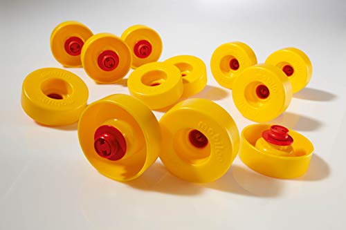 Plasticant Mobilo Ergänzungs-Set Große Räder, 12 Teile - Kreatives Konstruktionsspielzeug made in Germany - bauen, spielen, lernen für Kinder 3 - 8 Jahre von Plasticant Mobilo