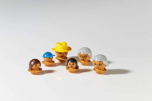 Plasticant Mobilo Figuren braun, 6 Teile - Kreatives Konstruktionsspielzeug made in Germany - bauen, spielen, lernen für Kinder 3 - 8 Jahre von Plasticant Mobilo