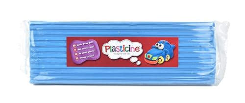 Plasticine 400g, Fluro Blau #104, Modelliermasse für Animatoren und Modellbauer, leicht zu Formen, ideal für Skulpturen, Modelle und Stop-Motion von Plasticine