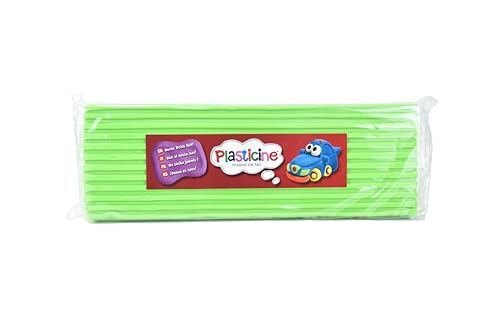 Plasticine 400g, Fluro Grün #101, Modelliermasse für Animatoren und Modellbauer, leicht zu Formen, ideal für Skulpturen, Modelle und Stop-Motion von Plasticine
