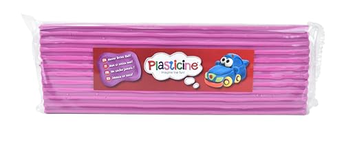 Plasticine 400g, Fluro Lila #102, Modelliermasse für Animatoren und Modellbauer, leicht zu Formen, ideal für Skulpturen, Modelle und Stop-Motion von Plasticine