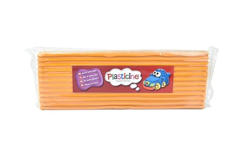 Plasticine 400g, Hellorange #16, Modelliermasse für Animatoren und Modellbauer, leicht zu Formen, ideal für Skulpturen, Modelle und Stop-Motion von Plasticine