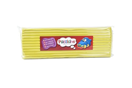 Plasticine 400g, Lebendig Gelb #44, Modelliermasse für Animatoren und Modellbauer, leicht zu Formen, ideal für Skulpturen, Modelle und Stop-Motion von Plasticine