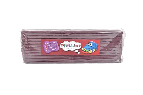 Plasticine 400g, Maroon #71, Modelliermasse für Animatoren und Modellbauer, leicht zu Formen, ideal für Skulpturen, Modelle und Stop-Motion von Plasticine