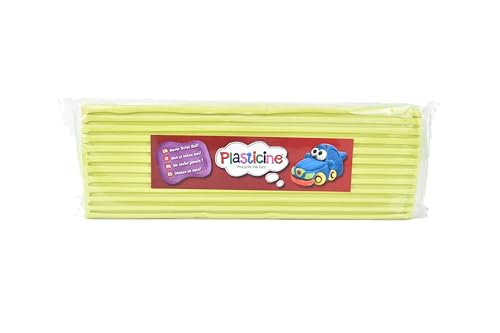 Plasticine 400g, Neon Gelb #11, Modelliermasse für Animatoren und Modellbauer, leicht zu Formen, ideal für Skulpturen, Modelle und Stop-Motion von Plasticine
