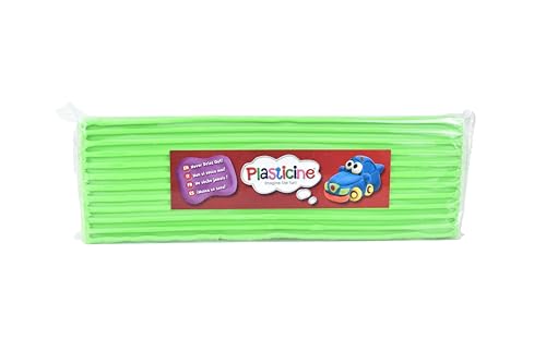 Plasticine 400g, Neon Grün #10, Modelliermasse für Animatoren und Modellbauer, leicht zu Formen, ideal für Skulpturen, Modelle und Stop-Motion von Plasticine