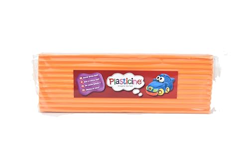 Plasticine 400g, Neon Orange #13, Modelliermasse für Animatoren und Modellbauer, leicht zu Formen, ideal für Skulpturen, Modelle und Stop-Motion von Plasticine