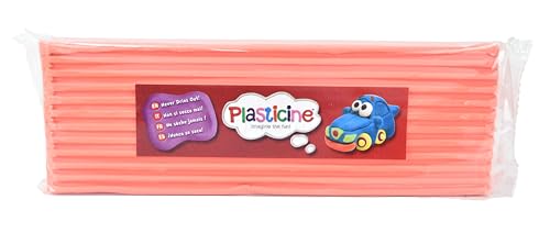 Plasticine 400g, Neonrot #14, Modelliermasse für Animatoren und Modellbauer, leicht zu Formen, ideal für Skulpturen, Modelle und Stop-Motion von Plasticine