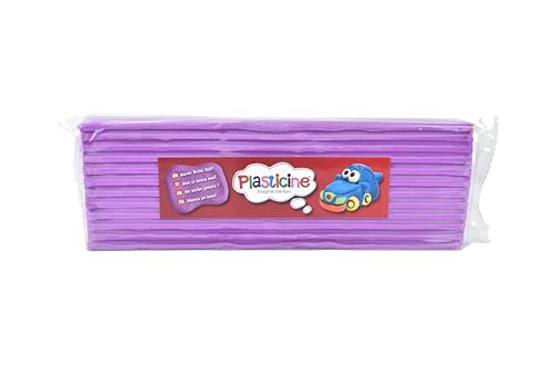 Plasticine 400g, Neonviolett #03, Modelliermasse für Animatoren und Modellbauer, leicht zu Formen, ideal für Skulpturen, Modelle und Stop-Motion von Plasticine