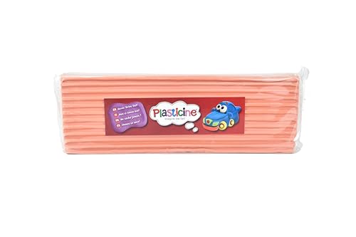 Plasticine 400g, Pfirsich #92, Modelliermasse für Animatoren und Modellbauer, leicht zu Formen, ideal für Skulpturen, Modelle und Stop-Motion von Plasticine
