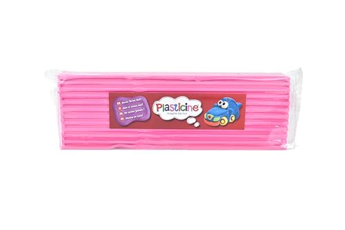 Plasticine 400g, Pink Neon #15, Modelliermasse für Animatoren und Modellbauer, leicht zu Formen, ideal für Skulpturen, Modelle und Stop-Motion von Plasticine
