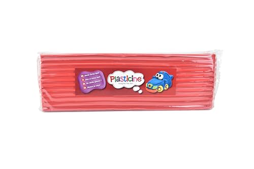 Plasticine 400g, Rot #20, Modelliermasse für Animatoren und Modellbauer, leicht zu Formen, ideal für Skulpturen, Modelle und Stop-Motion von Plasticine