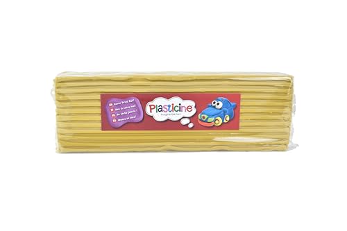 Plasticine 400g, Senf #76, Modelliermasse für Animatoren und Modellbauer, leicht zu Formen, ideal für Skulpturen, Modelle und Stop-Motion von Plasticine