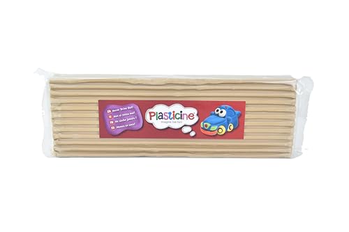 Plasticine 400g, Tan #25, Modelliermasse für Animatoren und Modellbauer, leicht zu Formen, ideal für Skulpturen, Modelle und Stop-Motion von Plasticine