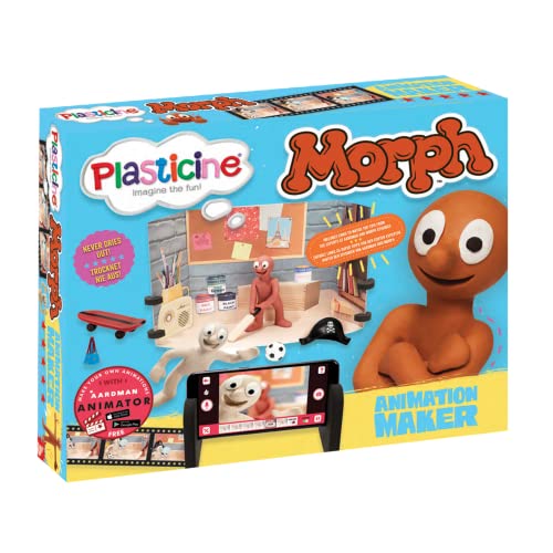 Plasticine Morph Animationsset – Erstelle deine eigenen Morph & Chas Stop-Motion-Filme, inklusive Tischset, Szenenrequisiten, Modelliermasse und kostenloser Aardman Animator App für Kinder ab 5 Jahren Plasticine Morph Animationsset – Erstelle deine eigenen Morph & Chas Stop-Motion-Filme, inklusive Tischset, Szenenrequisiten, Modelliermasse und kostenloser Aardman Animator App für Kinder ab 5 Jahren von Plasticine