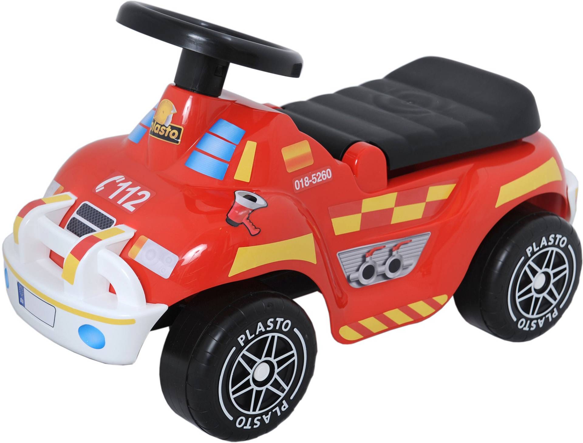 Plasto Rutschauto Feuerwehr Mit Flüsterrädern von Plasto
