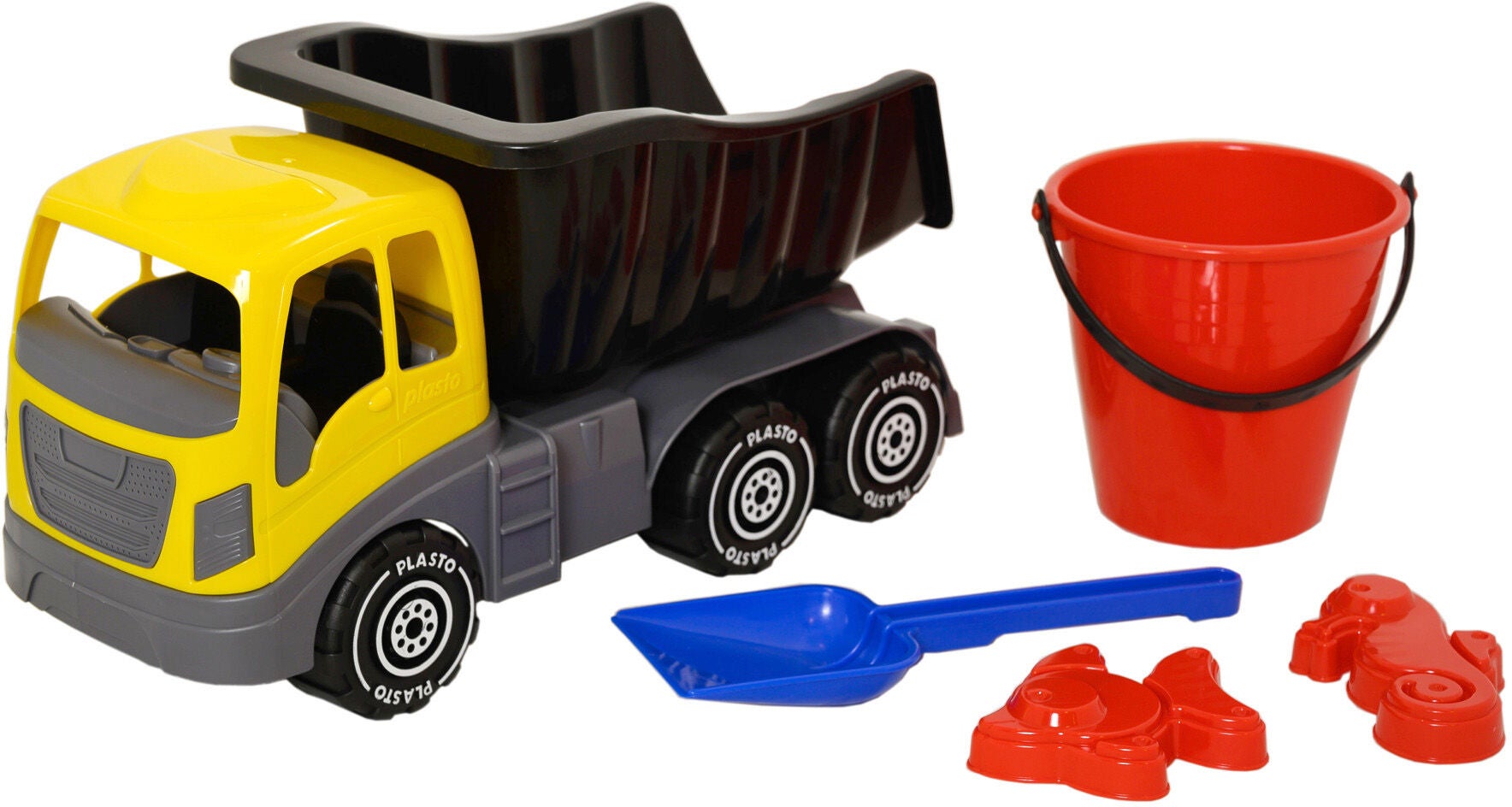 Plasto Sandspielzeug-Set mit Lastwagen 40 cm Plasto Sandspielzeug-Set mit Lastwagen 40 cm von Plasto