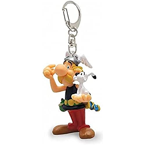 Plastoy SAS 60589 - Asterix mit Idefix - Schlüsselanhänger, 10.9 x 3.3 x 3 cm von Plastoy SAS