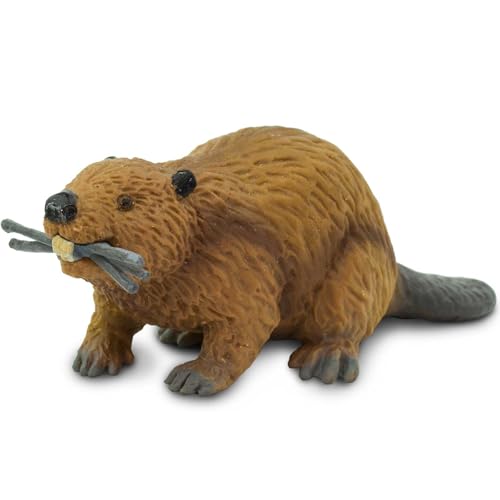 Safari S283629 Miniatur: Nordamerikanischer, wild lebender Biber aus der Reihe Wild von Safari Ltd.