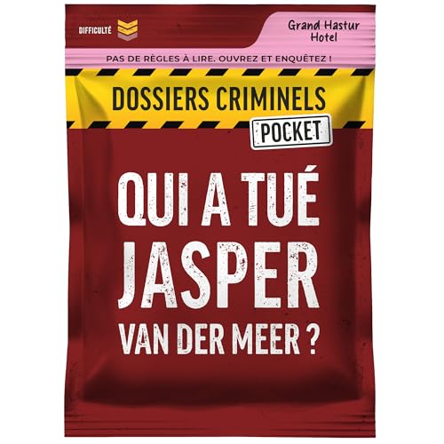 Criminels Pocket – Wer hat Jasper Van Der Meer getötet? Mord unter dem Hintergrund eines politischen Skandals – Neues Konzept – Taschenermittlungsspiel – mit Familie oder Freunden – 1-6 Spieler – 45 von Platonia Games