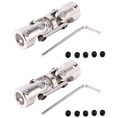 Plawee 2X Rc Doppel Universal Gelenk Kardan Gelenk Gimbal Kupplungen mit Schraube, 4 x 4 mm von Plawee