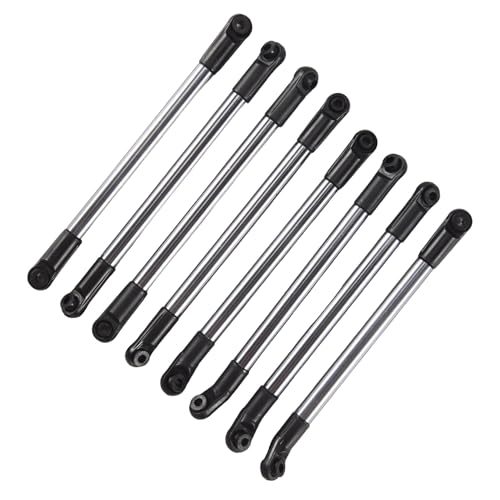 Plawee 8Pcs Metallverbindungsstange Zugstange Radstand für 1/10 RC Crawler Auto Axial SCX10 90027 D90 D110 CC01 MST von Plawee