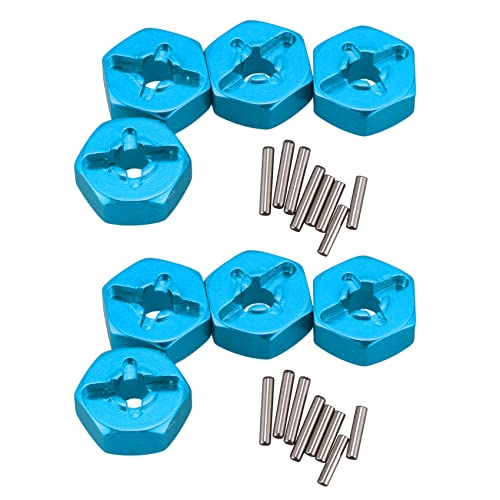 Plawee 8X 12 Mm Kombinierer Rad Naben Sechskant Adapter Aus Aluminium Legierung für 144001 1/14 RC Auto Teile, Blau Plawee 8X 12 Mm Kombinierer Rad Naben Sechskant Adapter Aus Aluminium Legierung für 144001 1/14 RC Auto Teile, Blau von Plawee