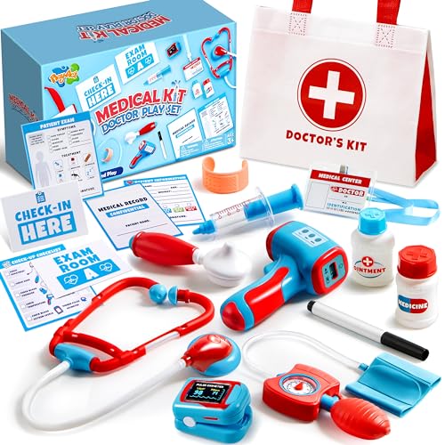 Play-Act Arztkoffer Kinder,Doktorkoffer Kinder mit Stethoskop,Thermometer, Spritze, tragbare Arzttasche und Geschenk für Kinder Rollenspiele Spielzeug ab 2 3 4 5 6 7 Jahren Play-Act Arztkoffer Kinder,Doktorkoffer Kinder mit Stethoskop,Thermometer, Spritze, tragbare Arzttasche und Geschenk für Kinder Rollenspiele Spielzeug ab 2 3 4 5 6 7 Jahren von Play-Act
