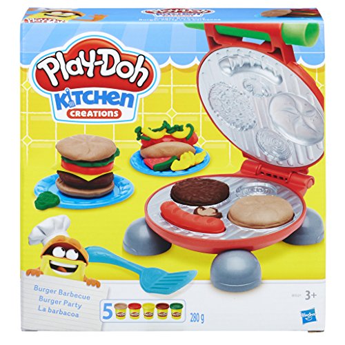 Play-Doh Damen, Burger Party, Knete Für Fantasievolles Und Kreatives Spielen, Mehrfarbig, One Size von Play-Doh