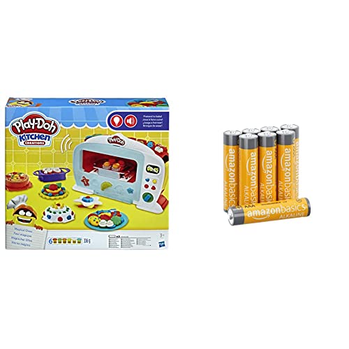 Hasbro Play-Doh - Magischer Ofen Knete, für fantasievolles und kreatives Spielen. Für Kinder ab 3 Jahren & Amazon Basics AAA-Alkalibatterien, leistungsstark, 1,5 V, 8 Stück (Aussehen kann variieren) von Play-Doh