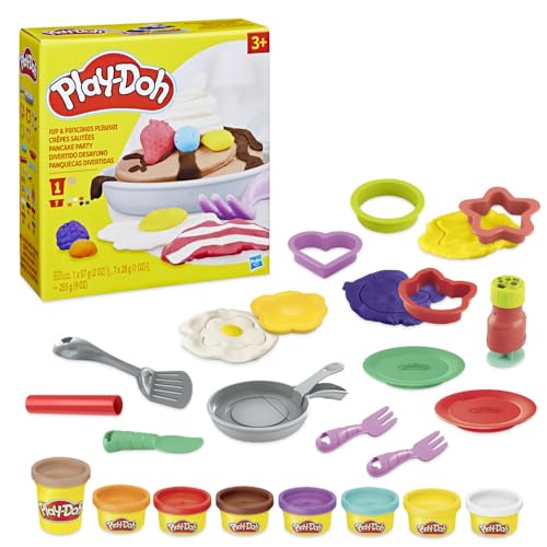 Play-Doh Kitchen Creations Pancake Party 14-teiliges Spielset für Kinder ab 3 Jahren mit 8 Farben von Play-Doh