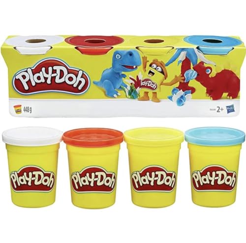 Play-Doh B5517 4er Pack, Knete für fantasievolles und kreatives Spielen von Play-Doh