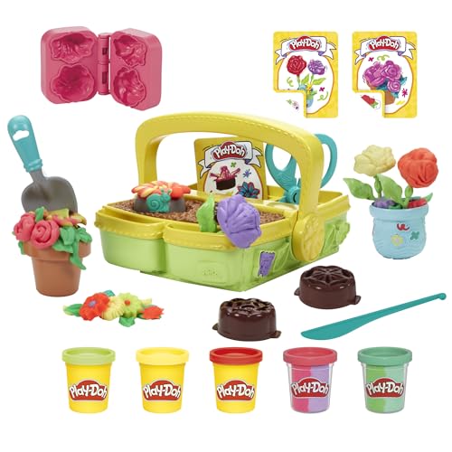 Play-Doh Bunter Blumenspaß Spielset – kreatives Knet-Set für fantasievolles Spielen mit bunten Blumen von Play-Doh