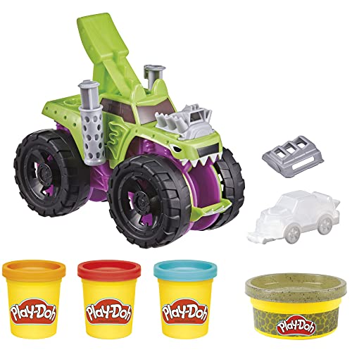 Play-Doh Wheels Mampfender Monster Truck mit Autozubehör und 4 Farben von Play-Doh