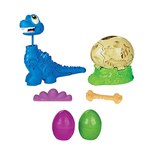 Play-Doh Dino Crew Bronto aus dem Ei, Spielzeug-Dinosaurier für Kinder ab 3 Jahren mit 2 Eiern von Play-Doh