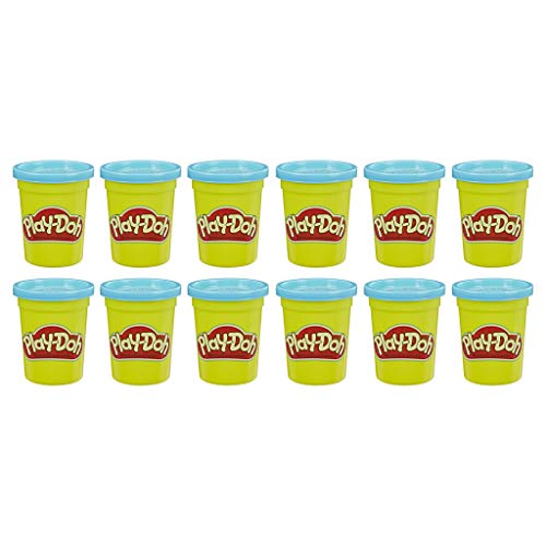 Play-Doh 12er-Pack mit Blaue Spielknete, 112g-Dosen in recycelbarer Verpackung, optimal für Schulen und Kindergärten, ab 2 Jahren von Play-Doh