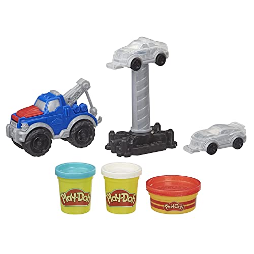Play-Doh E6690 Wheels Abschleppwagen Spielzeug für Kinder ab 3 Jahren mit 3 Farben von Play-Doh