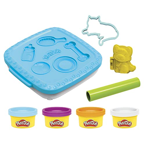 Play-Doh F7528 Create 'n Go Pets Spielset, Set mit Aufbewahrungsbehälter, Kunst-und Bastelspielzeug für Kinder, Violett von Play-Doh