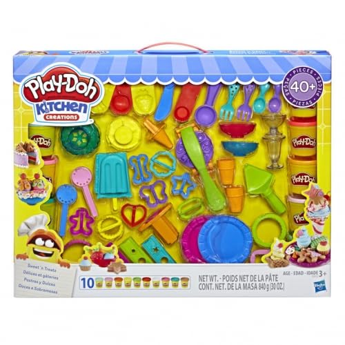 Play-Doh Kitchen Creation Sweets'n Treats Süßigkeiten und Süßigkeiten, 10 Gläser E2412, 40 Stück von Play-Doh