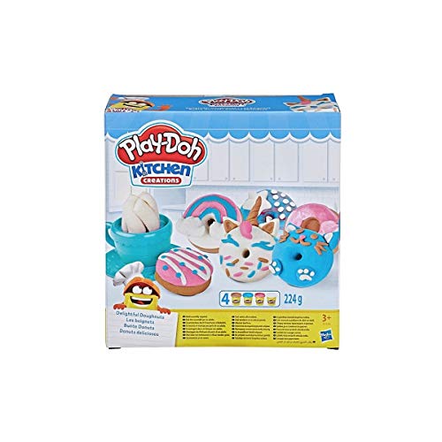 Play-Doh Kitchen Creations Bunte Donuts Set mit 4 Farben Knete, für fantasievolles und kreatives Spielen von Play-Doh