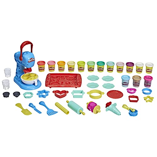 Play-Doh Kitchen Creations Küchenmaschine und Plätzchen-Party Spielset für Kinder ab 3 Jahren mit 15 Dosen von Play-Doh