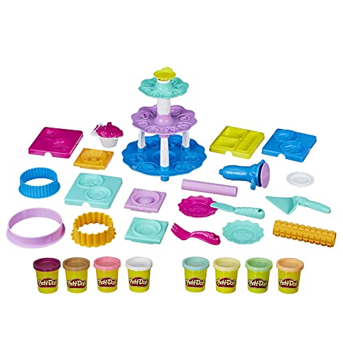 Play-Doh Knet-Konditorei, Spielset mit 8 Play-Doh Farben, 56g-Dosen, Knete für fantasievolles und kreatives Spielen[Exklusiv bei Amazon] von Play-Doh