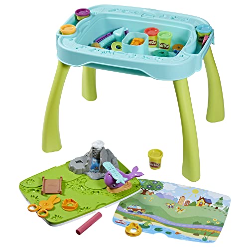 Play-Doh Knet- & Kreativ-Tisch, Vorschulspielzeug für Jungen und Mädchen ab 3 Jahren, Play-Doh Starter Set von Play-Doh