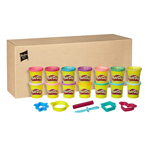 Play-Doh 14er-Pack Glitzerknete und Pastellknete, 84g-Dosen von Play-Doh