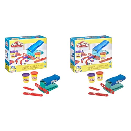 Play-Doh Knetwerkpresse inkl. 2 Dosen Knete, für fantasievolles und kreatives Spielen (Packung mit 2) von Play-Doh