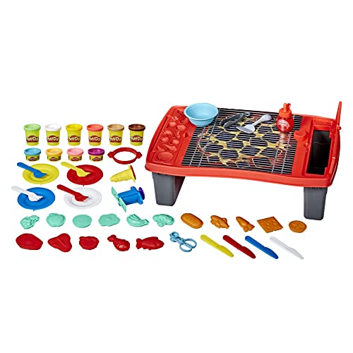 NERF E87425L0 Kitchen Creations, Super Grill, Kinderspielzeug mit 40 Teilen, ungiftiger Play-Doh Mörtel und 10 Farben[Exklusiv bei Amazon] von Play-Doh