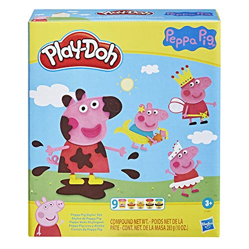 Play-Doh Peppa Wutz Stylingset mit 9 Dosen und 11 Accessoires, Peppa Wutz Spielzeug für Kinder ab 3 Jahren, Multicolour von Play-Doh