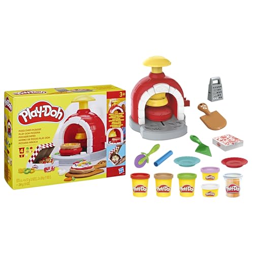 Play-Doh Kitchen Creations Pizzabäckerei Spielset mit 6 Dosen 8 Accessoires von Play-Doh